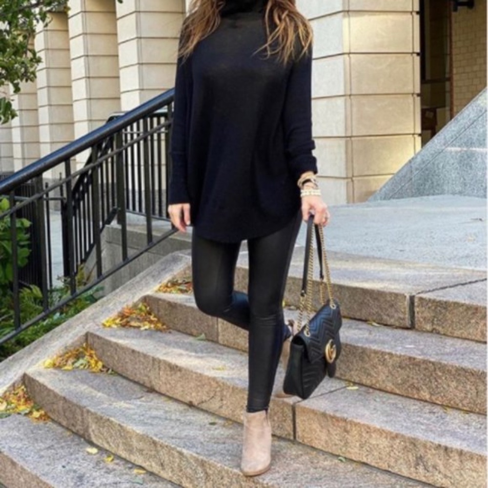 Spanx Faux Leather Leggings Black S and M